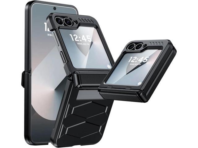 Vizvera for Samsung Galaxy Z Flip 6 Case with Hinge Protection, Built-in Screen Protector Shockproof All-Inclusive Phone Cover for Z Flip 6/Z Flip...