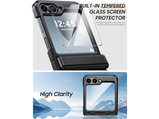 Vizvera for Samsung Galaxy Z Flip 6 Case with Hinge Protection, Built-in Screen Protector Shockproof All-Inclusive Phone Cover for Z Flip 6/Z Flip...