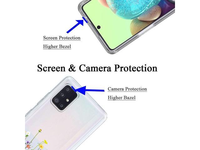 Unov Case Compatible with Galaxy A71 5G Clear with Design Soft TPU Shock Absorption Slim Embossed Pattern Protective Back Cover Galaxy A71 5G 6.7...