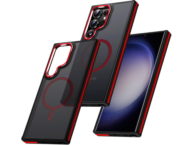 Case for Samsung Galaxy S22 Ultra Magnetic Compatible with Magsafe, Slim Translucent Cover [Shockproof Tested] Anti-slip Soft TPU Edge Protective...