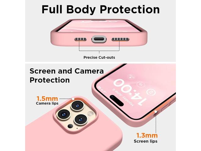 Designed for iPhone 14 Pro Max Case, Liquid Silicone Case [2X Screen Protectors], Shockproof Slim Thin Protective Phone Case with Soft Anti-Scratch...