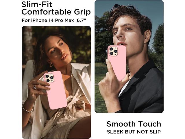 Designed for iPhone 14 Pro Max Case, Liquid Silicone Case [2X Screen Protectors], Shockproof Slim Thin Protective Phone Case with Soft Anti-Scratch...