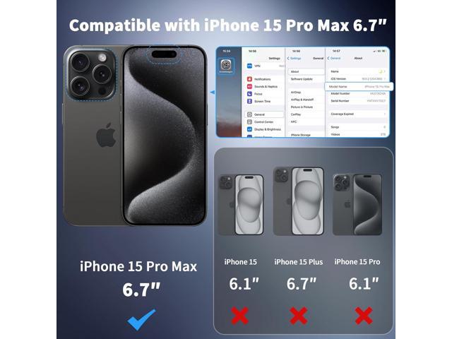 CACOE Magnetic Case for iPhone 15 Pro Max 2023 6.7 inch-Compatible with MagSafe & Magnetic Car Phone Mount,Anti-Fingerprint TPU Thin Phone Cases...