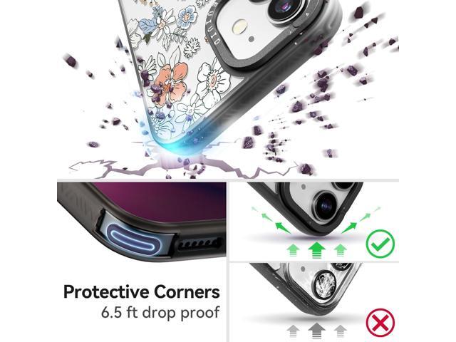 Compatible for iPhone 11 Case Cute Aesthetic - Durable Fashion Funny Phone Case - Girly Lovely Flower Pattern Print Cover Design for Woman Girl 6.1...