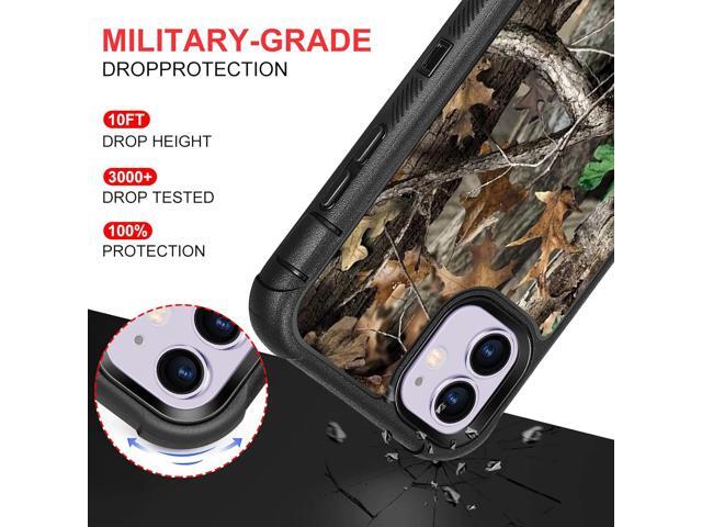 Compatible with iPhone 11 Case Camo Leaf Design for Men Boys, 3-Layer Heavy Duty Rugged Shockproof Anti-Slip Hard Plastic Bumper +Soft Silicone...