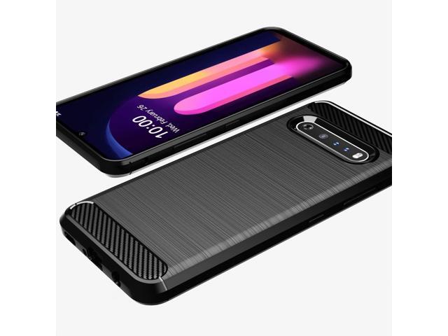 Osophter for LG V60 ThinQ Case,LG V60 Case Shock-Absorption Flexible TPU Rubber Full-Body Protective Phone Cover for LG V60 ThinQ(Black)