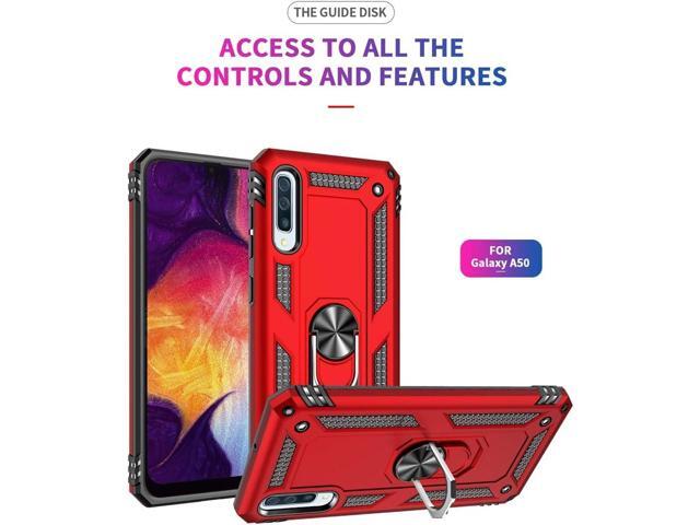 Military Grade Drop Impact for Samsung Galaxy A50 Case 360 Metal Rotating Ring Kickstand Holder Magnetic Car Mount Armor Heavy Duty Shockproof Case...