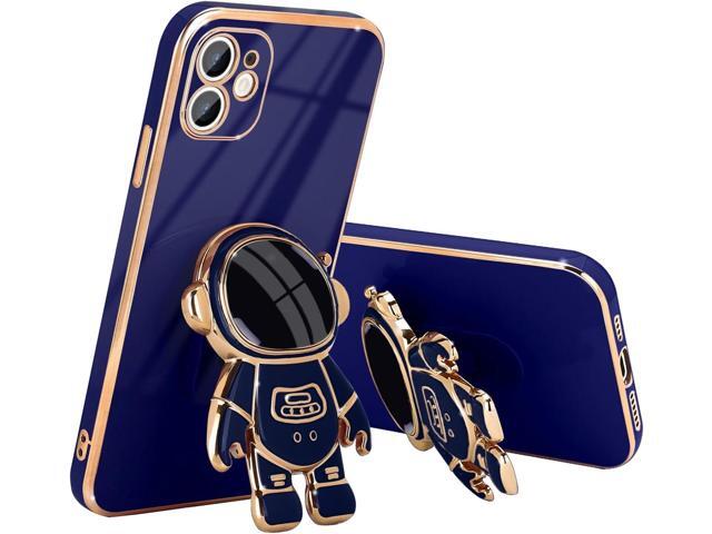 Compatible with iPhone 11 Case Cute 3D Astronaut Stand Design Camera Protection Shockproof Soft Back Cover for Apple iPhone 11 Phone Case Royal Blue