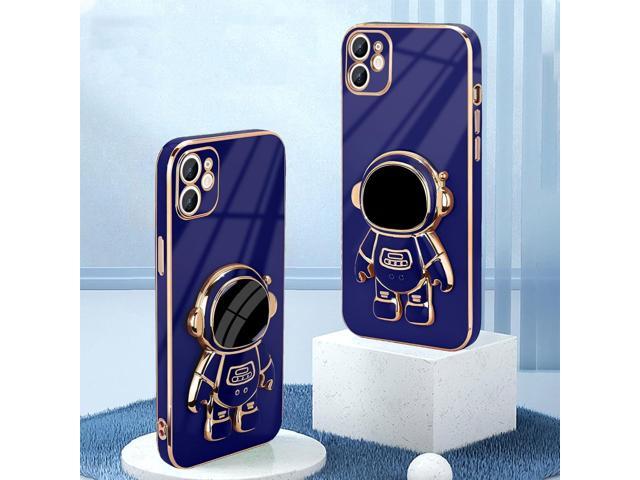 Compatible with iPhone 11 Case Cute 3D Astronaut Stand Design Camera Protection Shockproof Soft Back Cover for Apple iPhone 11 Phone Case Royal Blue