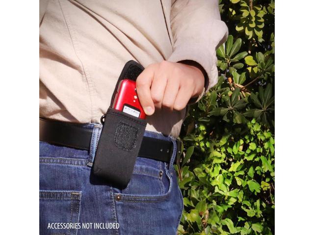 USA Gear Flip Phone Belt Case Compatible with Jitterbug 2, Alcatel GO, Nokia 2780, Tracfone TCL 2, Artfone G3 and more - Neoprene Flip Phone Pouch,...