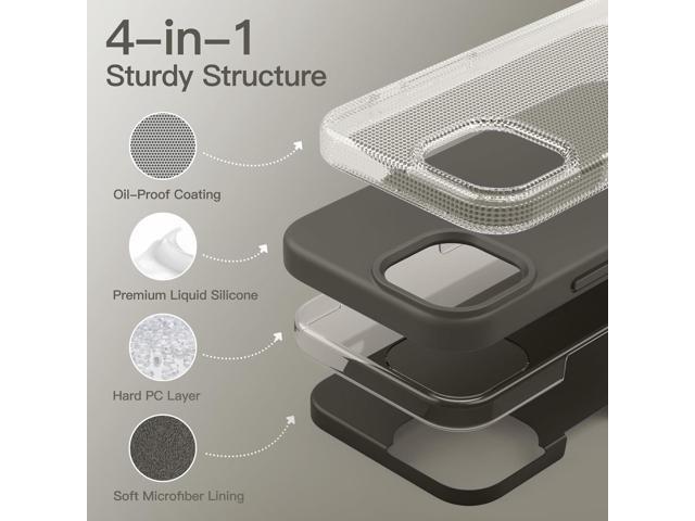 JETech Silicone Case for iPhone 15 Pro Max 6.7-Inch, Silky-Soft Touch Full-Body Protective Phone Case, Shockproof Cover (Clay)