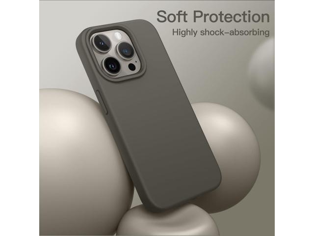 JETech Silicone Case for iPhone 15 Pro Max 6.7-Inch, Silky-Soft Touch Full-Body Protective Phone Case, Shockproof Cover (Clay)