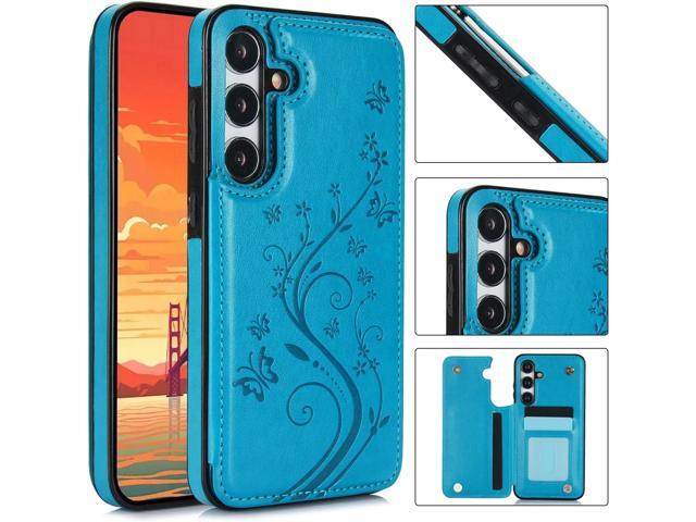 Phone Case for Samsung Galaxy S24 Plus S24+ 5G with Tempered Glass Screen Protector Card Holder Wallet Cover Stand Flip Leather Cell Accessories...