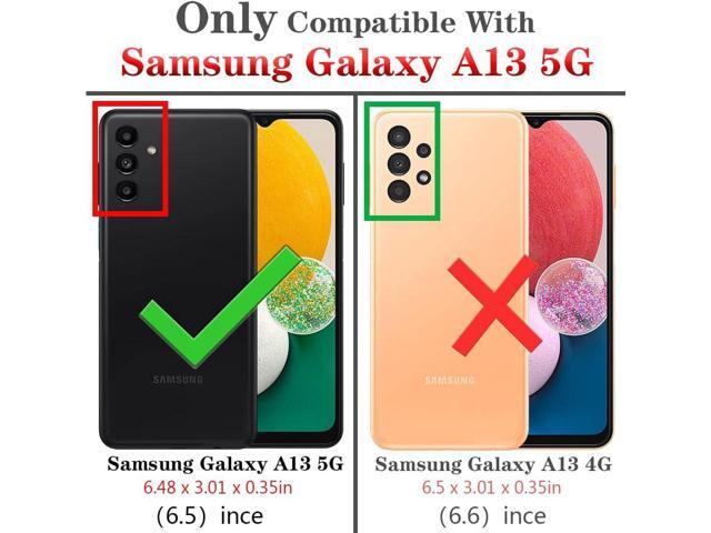 Yiakeng Samsung A13 5G Case, Galaxy A13 5G Case with HD Screen Protector, Military Grade Protective Cases with Ring for Samsung Galaxy A13 5G(Red)