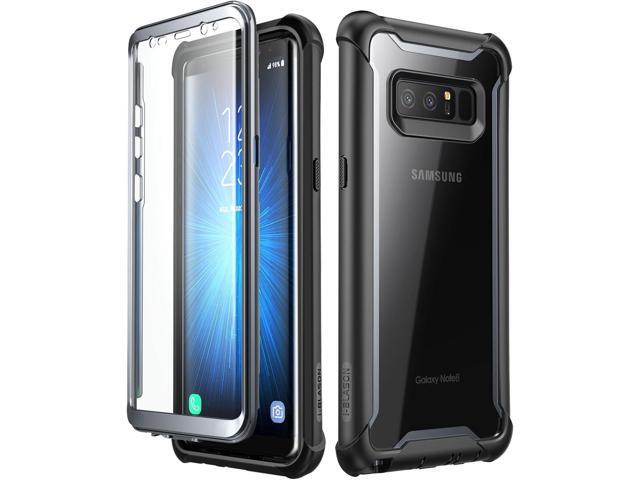 i-Blason Case for Galaxy Note 8 2017 Release, Ares Series Full-body Rugged Clear Bumper Case with Built-in Screen Protector (Black)