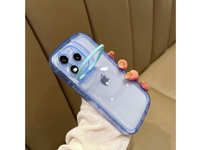 Ownest Compatible with iPhone 15 Pro Max Case with Clear Kickstand Creative Protective Design Case with Camera Holder for TPU Slim Shockproof Cool...