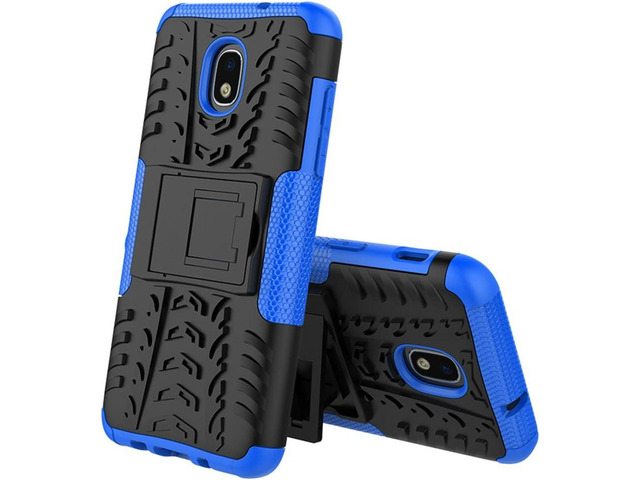 Yiakeng Galaxy J7 2018 Shockproof Protective Case with Kickstand - Blue