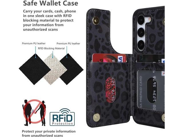 iCoverCase Compatible with Samsung Galaxy S23 Case with Card Holder, S23 Wallet Case for Women Men [RFID Blocking] PU Leather Protective Phone Case...