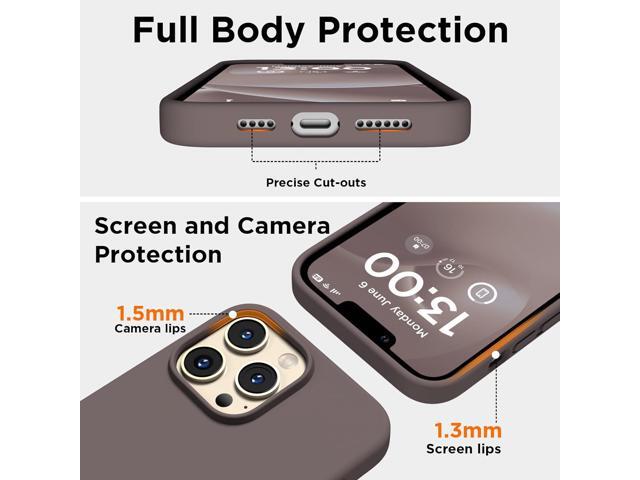 Designed for iPhone 13 Pro Max Case, Liquid Silicone Case with [2X Screen Protectors], Full Body Shockproof Protective Slim Thin Phone Case for...