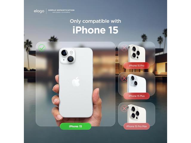 elago Compatible with iPhone 15 Case, Liquid Silicone Case, Full Body Protective Cover, Shockproof, Slim Design, Anti-Scratch Soft Microfiber...