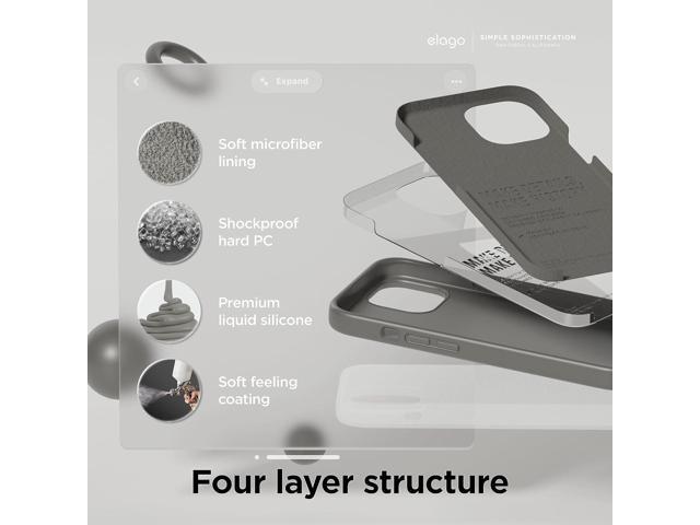 elago Compatible with iPhone 15 Case, Liquid Silicone Case, Full Body Protective Cover, Shockproof, Slim Design, Anti-Scratch Soft Microfiber...