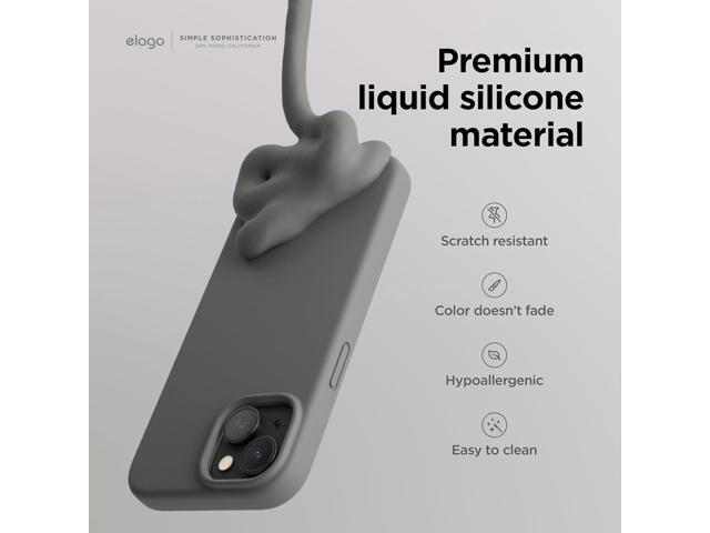 elago Compatible with iPhone 15 Case, Liquid Silicone Case, Full Body Protective Cover, Shockproof, Slim Design, Anti-Scratch Soft Microfiber...