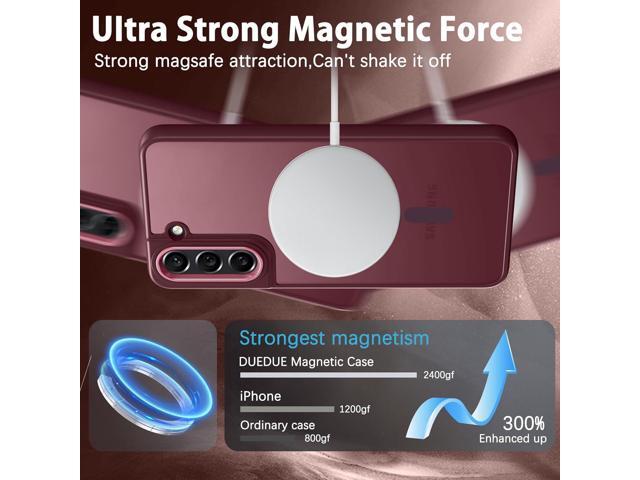 DUEDUE Design for Samsung Galaxy S21 FE Case Magnetic[Compatible with Magsafe], Translucent Matte Back Full Protective Shockproof Cover...