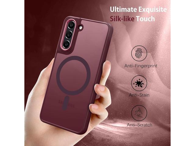 DUEDUE Design for Samsung Galaxy S21 FE Case Magnetic[Compatible with Magsafe], Translucent Matte Back Full Protective Shockproof Cover...