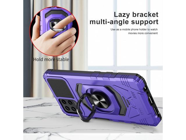 Ailiber Case for Revvl 6X Pro, T Mobile Revvl 6 5G Phone Case with Screen Protector, Ring Kickstand for Magnetic Car Mount, Military Grade, Heavy...