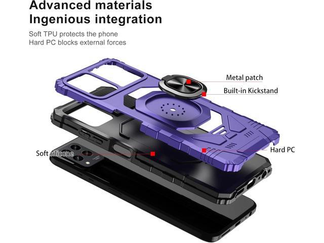 Ailiber Case for Revvl 6X Pro, T Mobile Revvl 6 5G Phone Case with Screen Protector, Ring Kickstand for Magnetic Car Mount, Military Grade, Heavy...