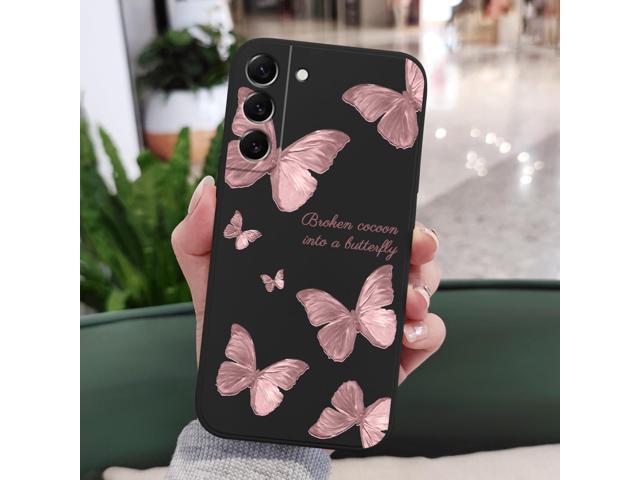 for Samsung Galaxy S22 Plus Case, S22 Plus Phone Case Fashionable Butterfly Pattern Designs Soft Silicone Drop Protective Fingerprint for Samsung...