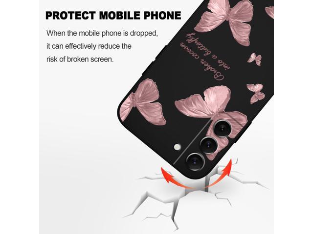 for Samsung Galaxy S22 Plus Case, S22 Plus Phone Case Fashionable Butterfly Pattern Designs Soft Silicone Drop Protective Fingerprint for Samsung...
