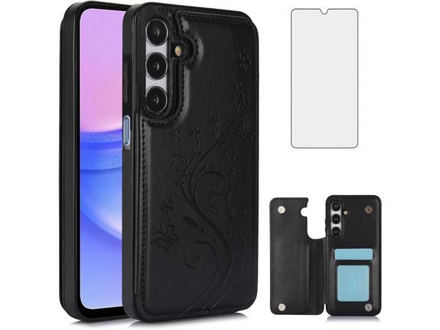 Asuwish Phone Case for Samsung Galaxy A15 5G/4G with Tempered Glass Screen Protector Card Holder Wallet Cover Stand Flip Leather Cell Accessories...