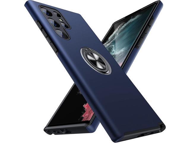 JAME for Samsung Galaxy S22 Ultra Case, Slim Soft Bumper Protective Case for Samsung S22 Ultra Cover, with Invisible Ring Holder Kickstand for...