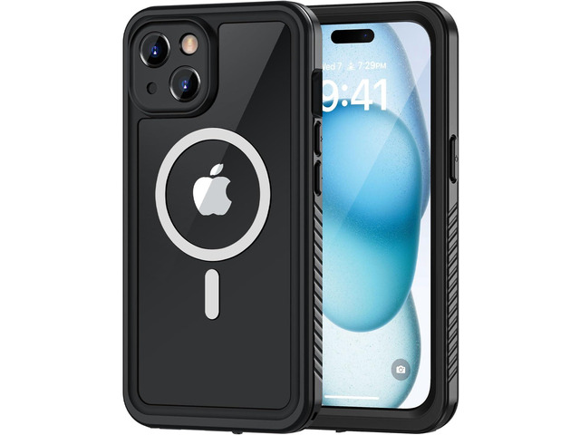 Lanhiem Magnetic for iPhone 15 Case, Waterproof Dustproof Cover [Built in Screen Protector] [Compatible with MagSafe], Full Body Heavy Duty...