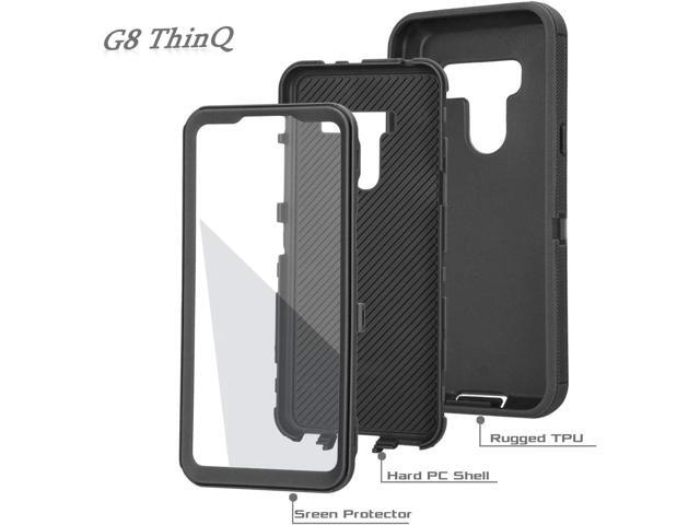Case for LG G8/G8 ThinQ, with Built-in Screen Protector Full Body Heavy Duty Shockproof Hybrid Impact Resistant Rugged Bumper 3 in 1 Protective...