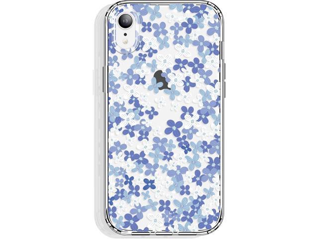 for iPhone XR Case Clear with Floral Design, Cute Protective Slim TPU Bumper + Shockproof Non Yellowing Back Cover for Women and Girls (Tiny...