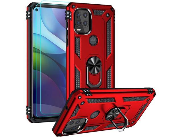 Androgate for Moto G Stylus 5G 2021 Case with HD Screen Protector, Military-Grade Ring Holder Stand Car Mount 16ft Drop Tested Protective Cover...
