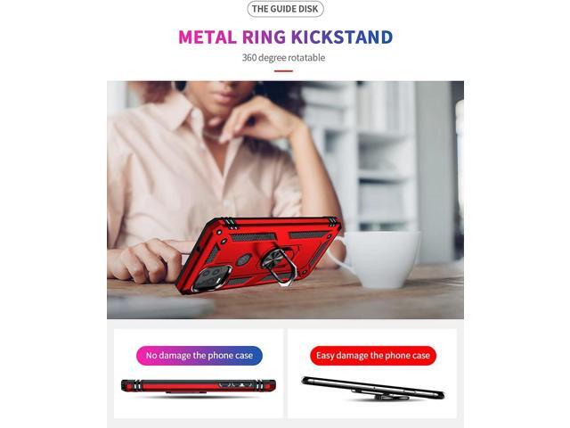 Androgate Compatible with Moto G Stylus 5G Case with HD Screen Protector, Military-Grade Ring Holder Stand Car Mount 16ft Drop Tested Protective...