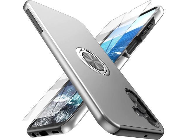 Case for Samsung for Galaxy A15 5G with Tempered Glass Screen Protector,Hybrid 2 in 1 Protective Slim Fit Sturdy Phone Case with Invisible Magnetic...