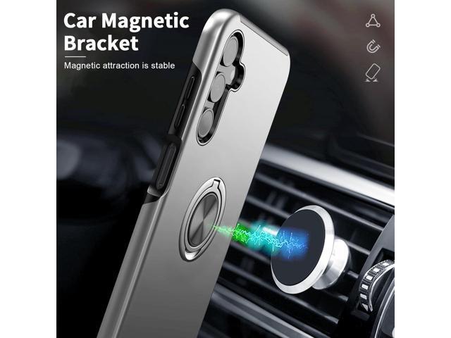 Case for Samsung for Galaxy A15 5G with Tempered Glass Screen Protector,Hybrid 2 in 1 Protective Slim Fit Sturdy Phone Case with Invisible Magnetic...