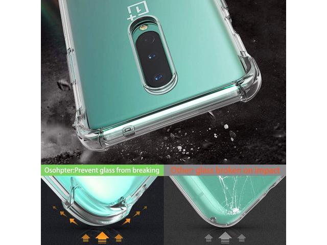 Osophter for Oneplus 8 Case [Not Compatible with Oneplus 8t],Clear Transparent Reinforced Corners TPU Shock-Absorption Flexible Cell Phone Cover...
