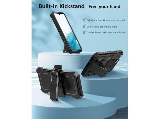 FNTCASE for Samsung Galaxy S22 Protective Case: Military Grade Protection Rugged Anti-Drop Case with Belt-Clip Holster & Kickstand - Full...