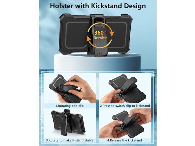 FNTCASE for Samsung Galaxy S22 Protective Case: Military Grade Protection Rugged Anti-Drop Case with Belt-Clip Holster & Kickstand - Full...