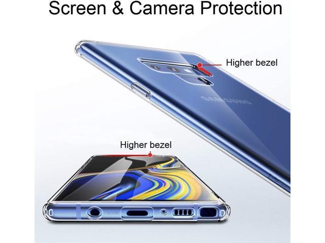 Unov Case Compatible with Galaxy Note 9 Case Clear with Design Soft TPU Shock Absorption Slim Embossed Floral Pattern Protective Back Cover (Flower...