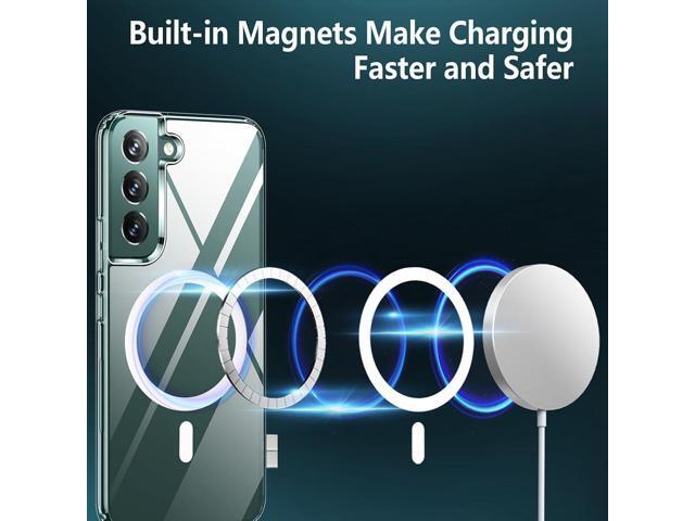 TIANNIUKE Magnetic Case for Samsung Galaxy S22, Transparent and Yellow Resistant,Compatible with MagSafe,Slim Fit Shockproof Protective Phone Case...