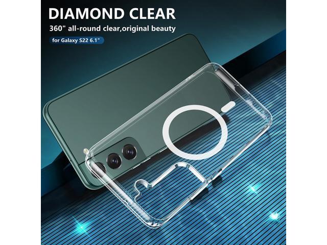 TIANNIUKE Magnetic Case for Samsung Galaxy S22, Transparent and Yellow Resistant,Compatible with MagSafe,Slim Fit Shockproof Protective Phone Case...
