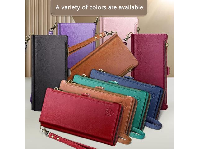 XcaseBar for iPhone XR 6.1' Wallet case with RFID Blocking Zipper Credit Card Holder, Flip Folio Book PU Leather Phone case Shockproof Cover Women...