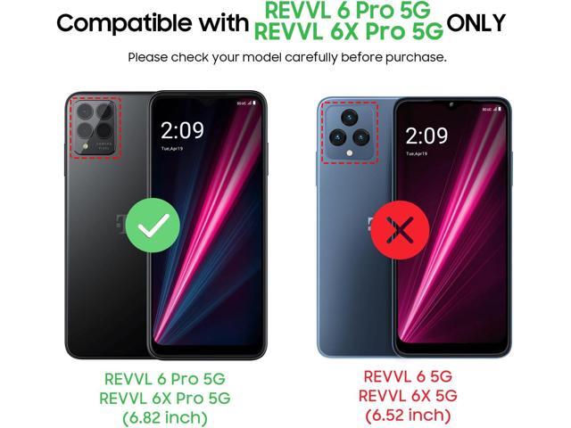 for REVVL 6 Pro 5G / REVVL 6X Pro 5G Case, with Screen Protector, Military Grade Drop Proof Dual Layer Heavy Duty Rugged Protective Phone Shell...