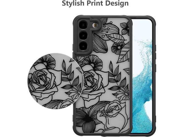 XIZYO for Samsung Galaxy S22 Plus Case, Floral Rose Cute Phone Case for Women Girls Aesthetic Pattern Print Slim TPU Bumper Shockproof Protective...
